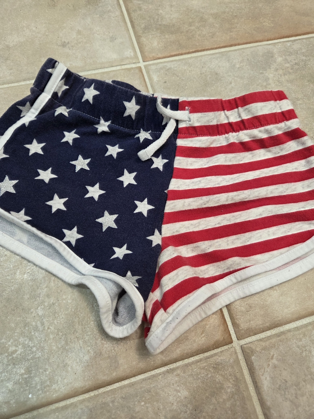 Patriotic Stars & Stripes Lounge Shorts - Red, White & Blue
